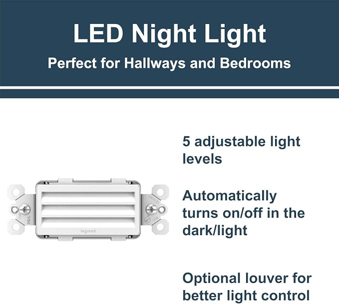 Legrand radiant NTLHORZWCC6 Horizontal Step Light Full Adjustable LED Night - Image 2