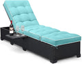 Outdoor Chaise Lounge Chair Cushion, Waterproof Non-Slip Patio Chaise Lounge by Tycdiose