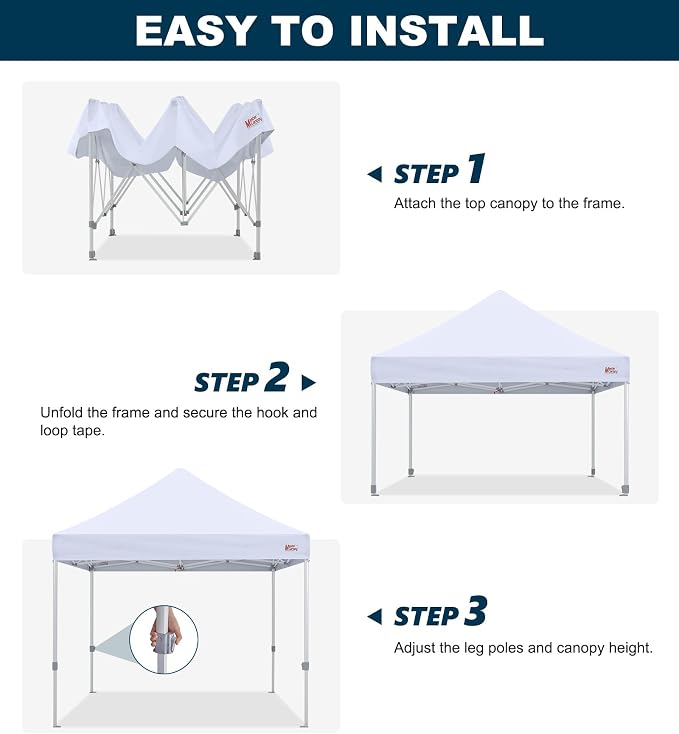 MASTERCANOPY Pop Up Canopy Tent Commercial Grade 10x10 Instant Shelter - Image 7