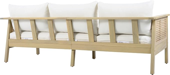 Christopher Knight Home Teras Acacia Wood Outdoor 3 Seater Sofa - Image 7