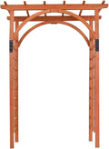 Premium Outdoor Wooden Cedar Arbor Arch Pergola Trellis Wood Garden Yard Lattice by Unknown