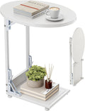 Elbourn Folding Side Table End Couch Tables, Metal Frame C-Shaped TV Stand by Elbourn