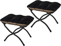 15" Folding Ottoman, Foldable Footrest Stool, Small Foot Stool by MordchilHF