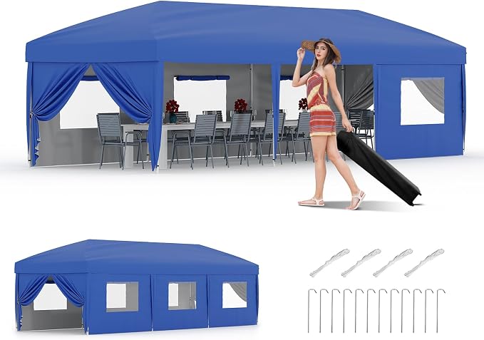 10x30 Pop Up Canopy with 8 SideWalls by GarveeLife