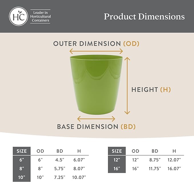 The HC Companies Aria Round Self-Watering Pot - Image 5