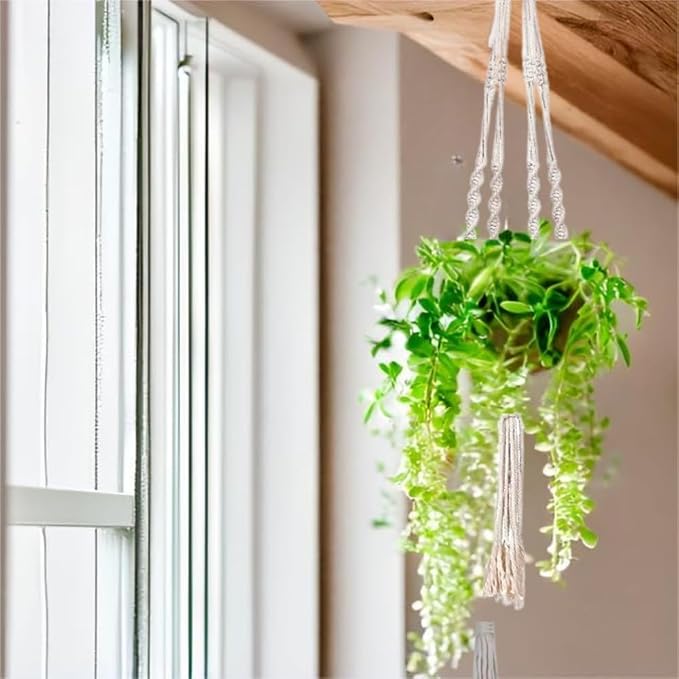 3 Pack Macrame Plant Hanger Indoor Hanging Planter - Image 9