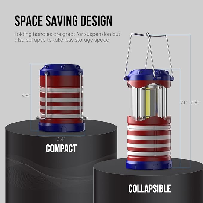 Lichamp LED Camping Lantern, 4 Pack Battery Powered Flashlight - Image 2