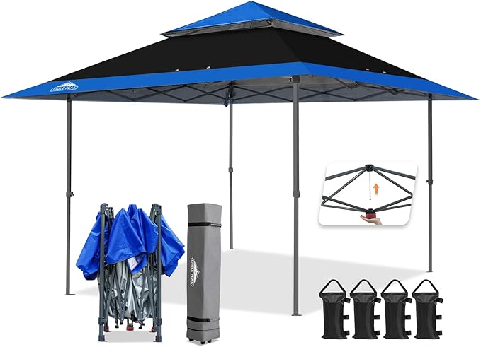EAGLE PEAK 13x13 Straight Leg Pop Up Canopy Tent Instant Outdoor Canopy Easy by EAGLEPEAK