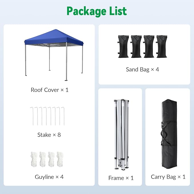 10x10 Pop Up Canopy Tent, Instant Setup Portable Canopy - Image 3