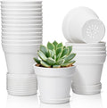 T4U 4 Inch Plant Pots 18-Pack, Small Flower Pots by T4U