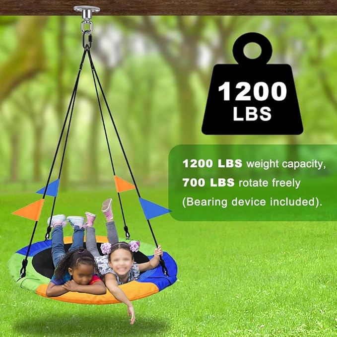 SELEWARE Silent Ball Bearing Swing Hangers, Heavy Duty 360° Rotate Swing Swivel - Image 3