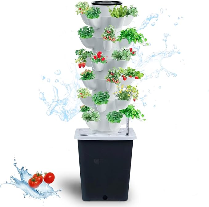 Hydroponics Tower Indoor Growing System Vertical Garden Planter Indoor Smart by JPWDDWYT