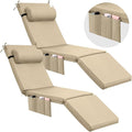 RattanView 2 Pcs Outdoor Chaise Lounge Cushion by RattanView