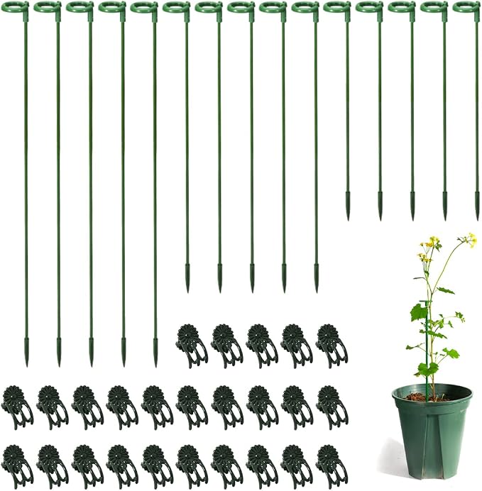 30 Pcs Plant Support Stakes by LUCKJUJU