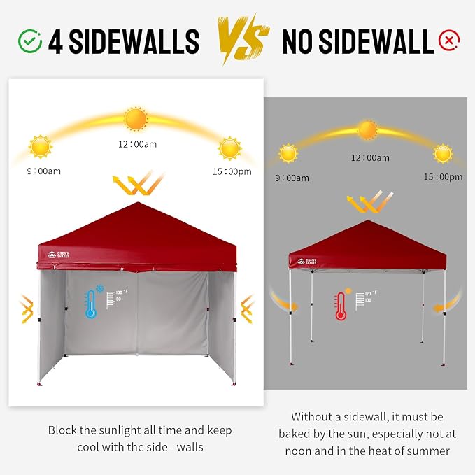CROWN SHADES 10X10 Comercial Instant Canopy Pop Up Tent - Image 7