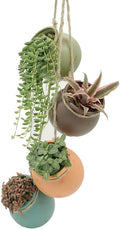 Yesland Ceramic Hanging Mini Flower Planters, Wall or Ceiling Mount by Yesland