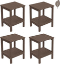 GREENVINES Adirondack-Outdoor-Side-Table | Set of 4 | Wood Grain | 14 x 13 by GreenVines
