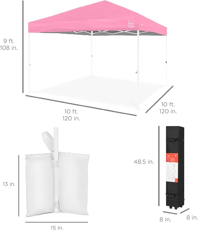 Best Choice Products 10x10ft Pop Up Canopy Tent, Outdoor Shade, 1 Person 1 - Image 9
