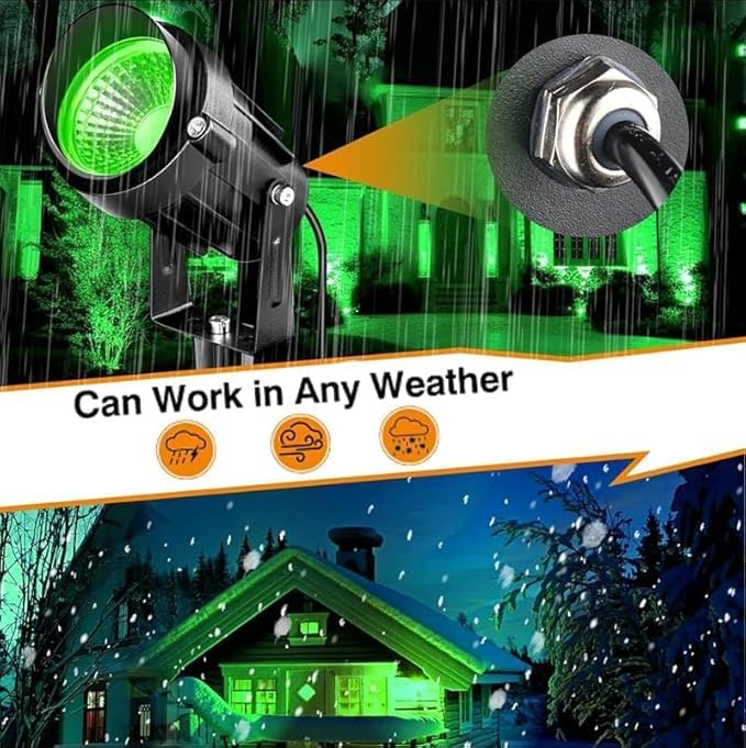 Halloween Christmas Outdoor Spotlights Green Landscape Lights Outdoor Spotlight - Image 4
