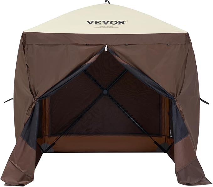 VEVOR Pop Up Gazebo Tent, Pop-Up Screen Tents 4 Sided Canopy Sun Shelter - Image 4