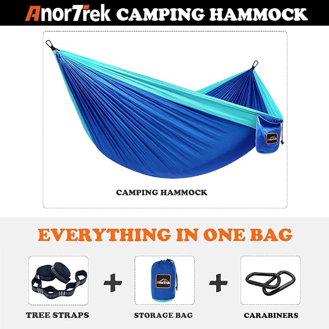 Camping Hammock, Super Lightweight Portable Parachute Hammock - Image 4