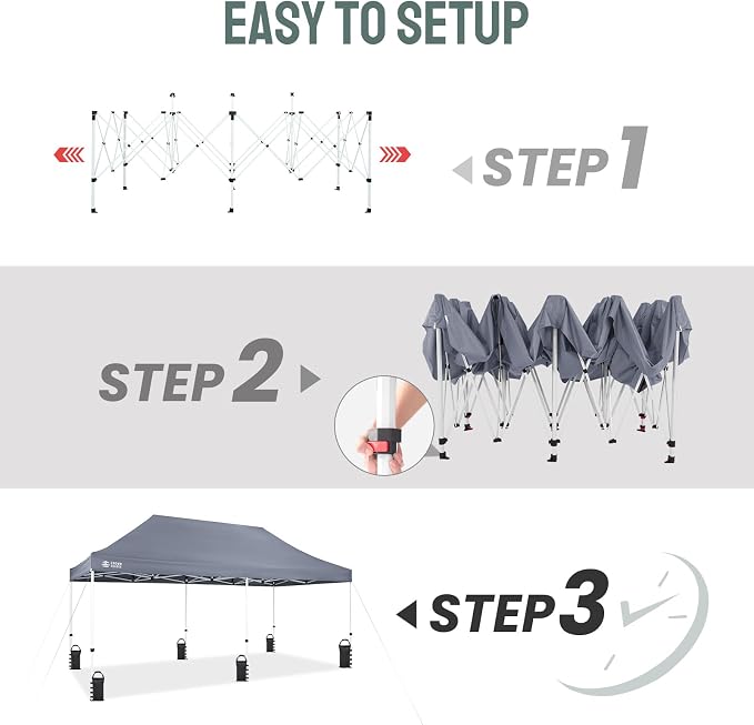 CROWN SHADES 10x20 Pop Up Canopy Tent - Image 3