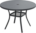 VICLLAX 41.2"x 28" Outdoor Round Patio Table by HOME