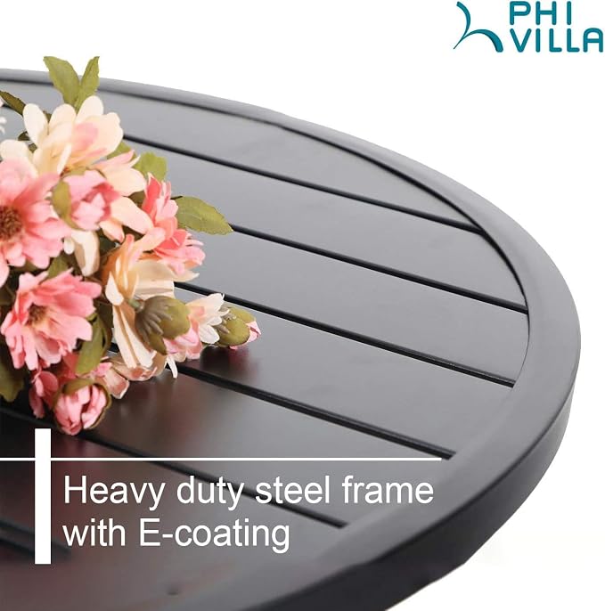 PHI VILLA 3 Piece Outdoor Bistro Set - Image 3