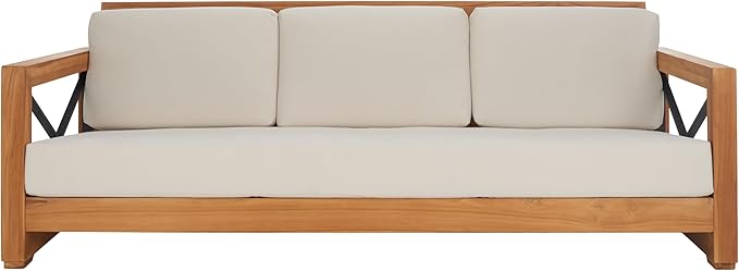 SAFAVIEH Couture Outdoor Patio Furniture Collection – Curacao 3-Seat Patio Sofa - Image 6