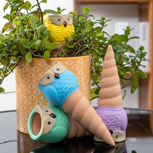 4 Pack Terracotta Watering Spikes, Vacation Self-Watering Planters Devices by CZWLHG