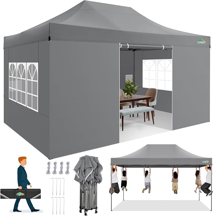 COBIZI 10x15 FT Heavy Duty Pop up Canopy by COBIZI