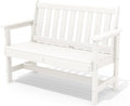 SERWALL Outdoor Bench, HDPE Outdoor Benches Weatherproof, 2-Person Garden Bench by SERWALL