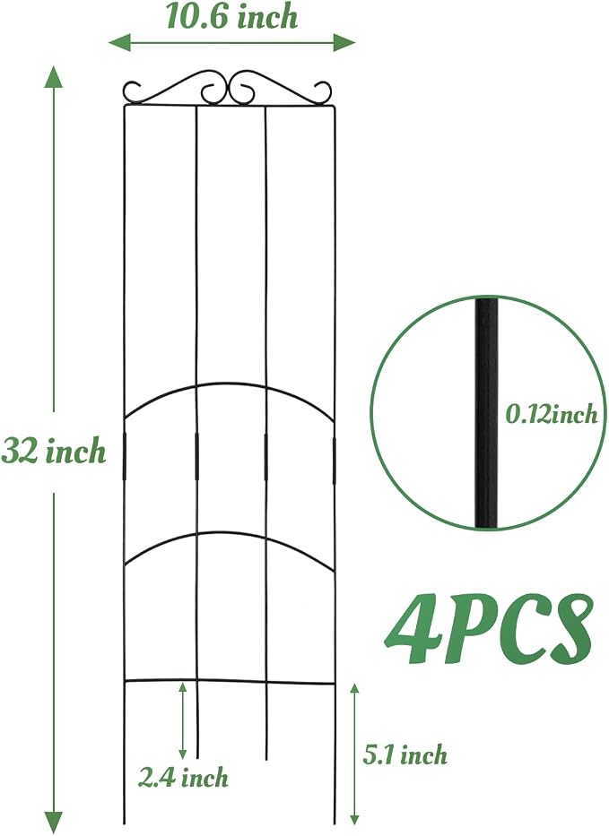 4 Pack 32'' Plant Trellis Indoor - Image 2
