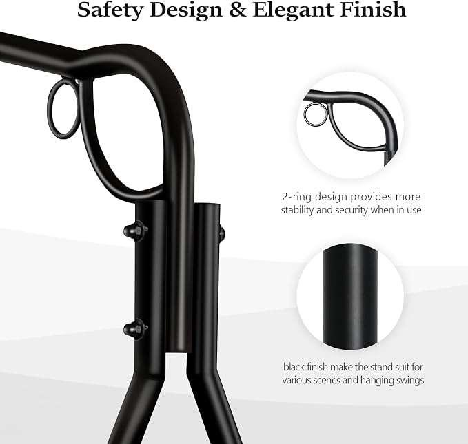 VINGLI Upgraded Metal Porch Swing Stand - Image 4