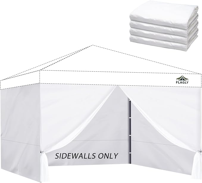 Instant Canopy Sidewalls for 10x10 Pop Up Canopy Tent, 300D Waterproof Material by FLAGLY