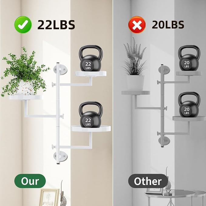 Plant Holder Indoor Rotating Window Plants Shelves Metal Wall Plant Stand 3 - Image 4
