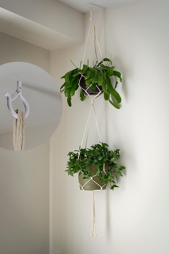 PlusRoc 40 Pack Ceiling Hooks for Hanging Plants Outdoor String Lights Heavy - Image 3