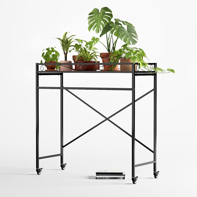 Zhongma 1 Tier Sturdy Metal Plant Stand by Zhongma