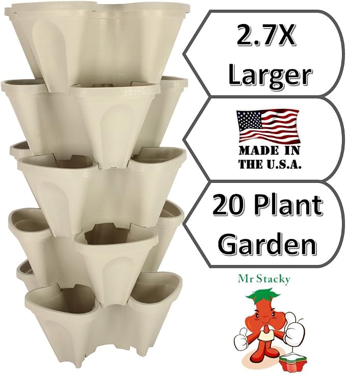 Mr. Stacky 5 Tiered Vertical Gardening Planter, Indoor & Outdoor - Image 3