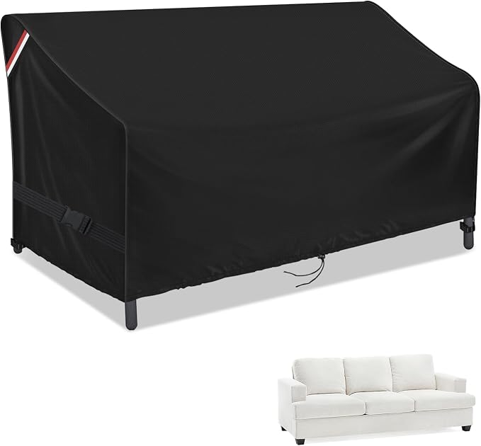 Outdoor Sofa Cover, 90 Inch Waterproof 3-Seater Bench Covers by Yourpatiocoverexpert