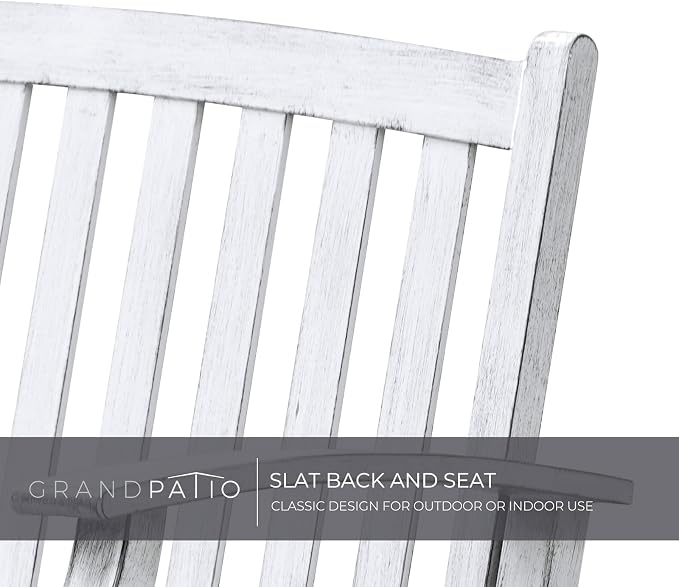 Grand patio 52" Farmhouse Outdoor Bench, Garden Benches - Image 4