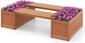 Giantex Set of 2 Outdoor Bench, Wood Raised Garden Bed w/Open Base, by Giantex