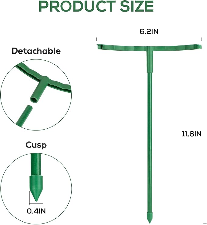 24 Pcs Plant Support Stakes, Half Round Plant Support - Image 3