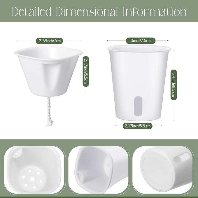 10 Pcs 3 Inch Self Watering Pots Self Watering Planters - Image 3