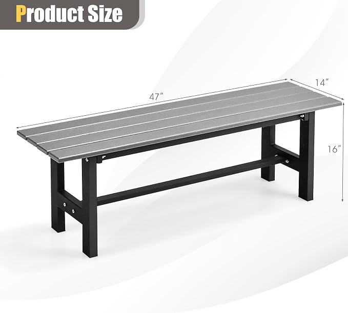 Giantex 2-Pack Outdoor Bench Seat - Image 3