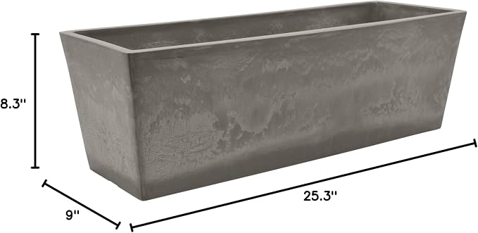 Arcadia Garden Products U65CT Plastic/Stone/Wood Composite Simplicity Window Box - Image 8