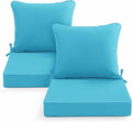 Outdoor Backrest and Deep Seat Cushion Set, Waterproof Fade Resistant Patio by SUMMSUN