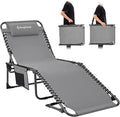 KingCamp Lounge Chair Outdoor, Folding Tanning Chairs Comfy Adjustable by KingCamp
