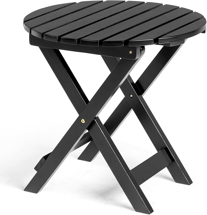 Outvita Wood Folding Side Table, Portable & Lightweight Compact Wooden Side by Outvita