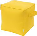 QILLOWAY Indoor/Outdoor Inflatable Stool, Ottoman Pouf Cube 16", All Weather by QILLOWAY